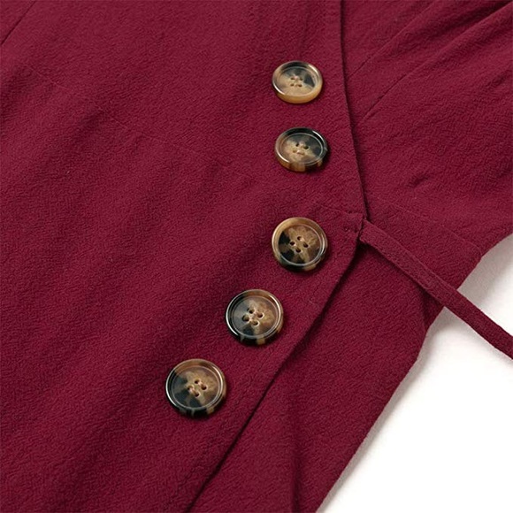 Red Long Split Maxi Summer Dress - Picture 7 of 7